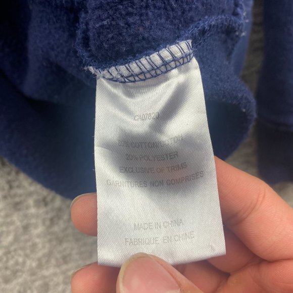 Vintage Fila Sweater F-Box Women Medium M Navy Blue Hoodie Full Zip Spell Out - Picture 5 of 11